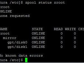 Yay, ZFS mirroring on FreeBSD set up at home I eve.jpg